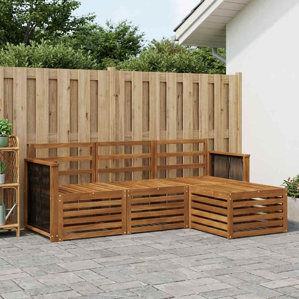 vidaXL Zestaw sof na zewnątrz 4 pcs naturalny
