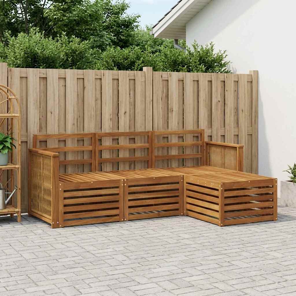 vidaXL Zestaw sof na zewnątrz 4 pcs naturalny