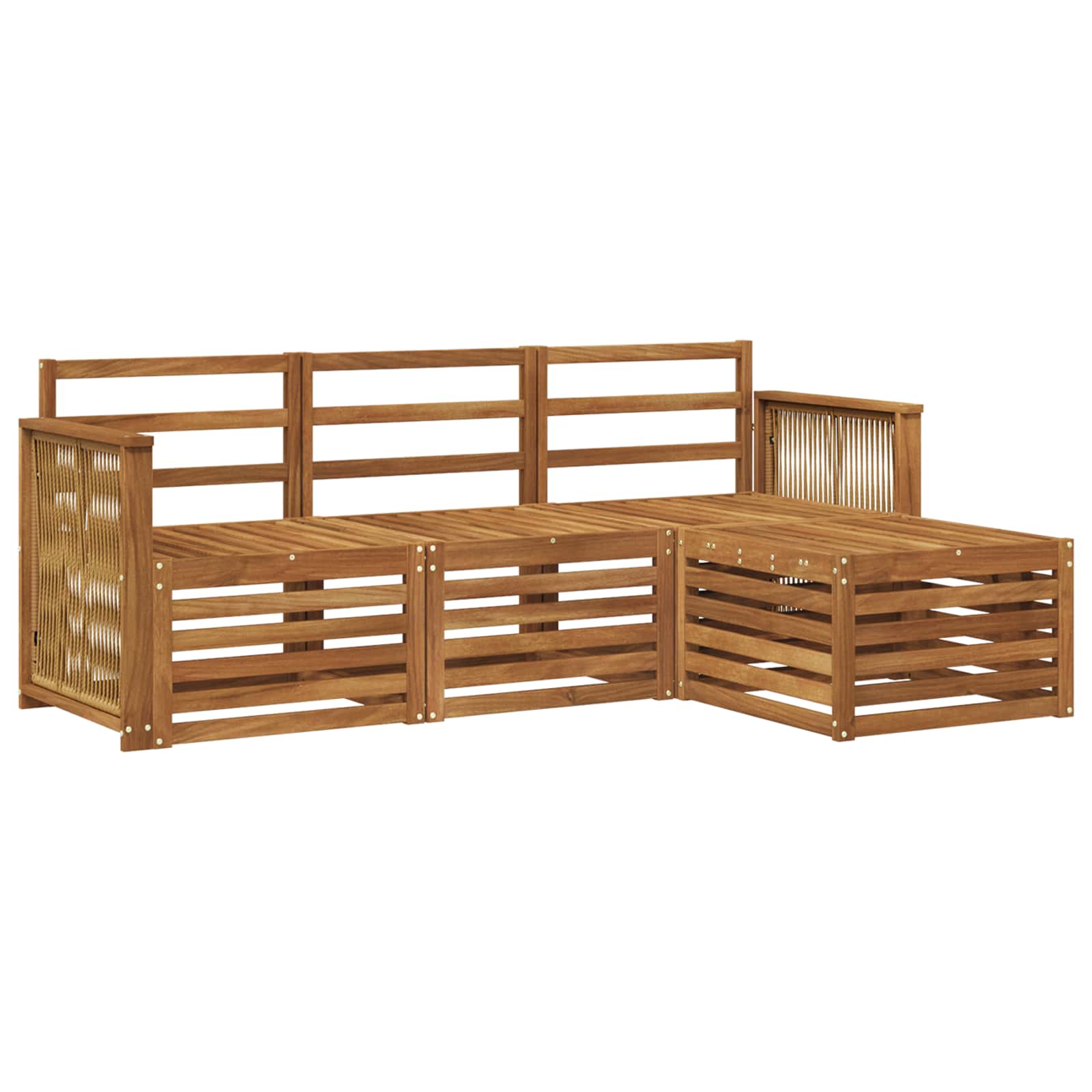 vidaXL Zestaw sof na zewnątrz 4 pcs naturalny