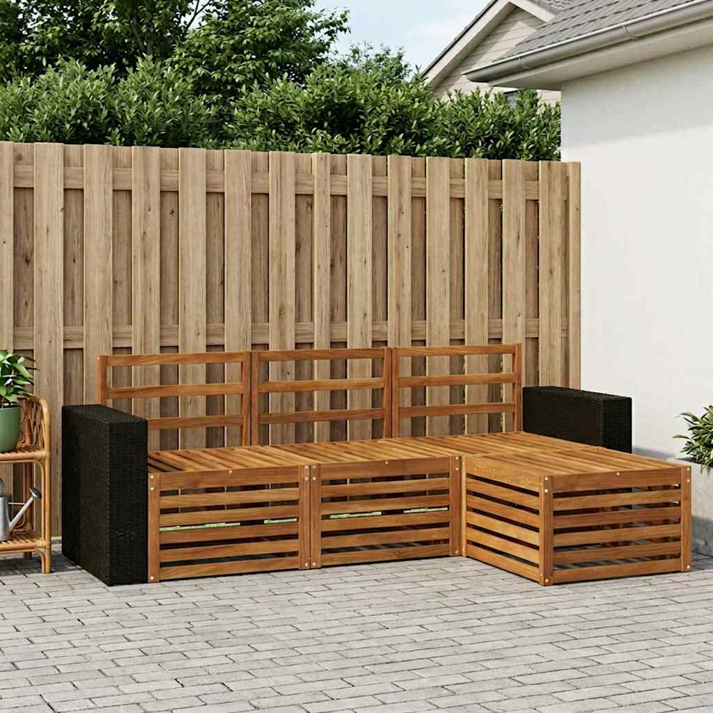 vidaXL Zestaw sof na zewnątrz 4 pcs naturalny