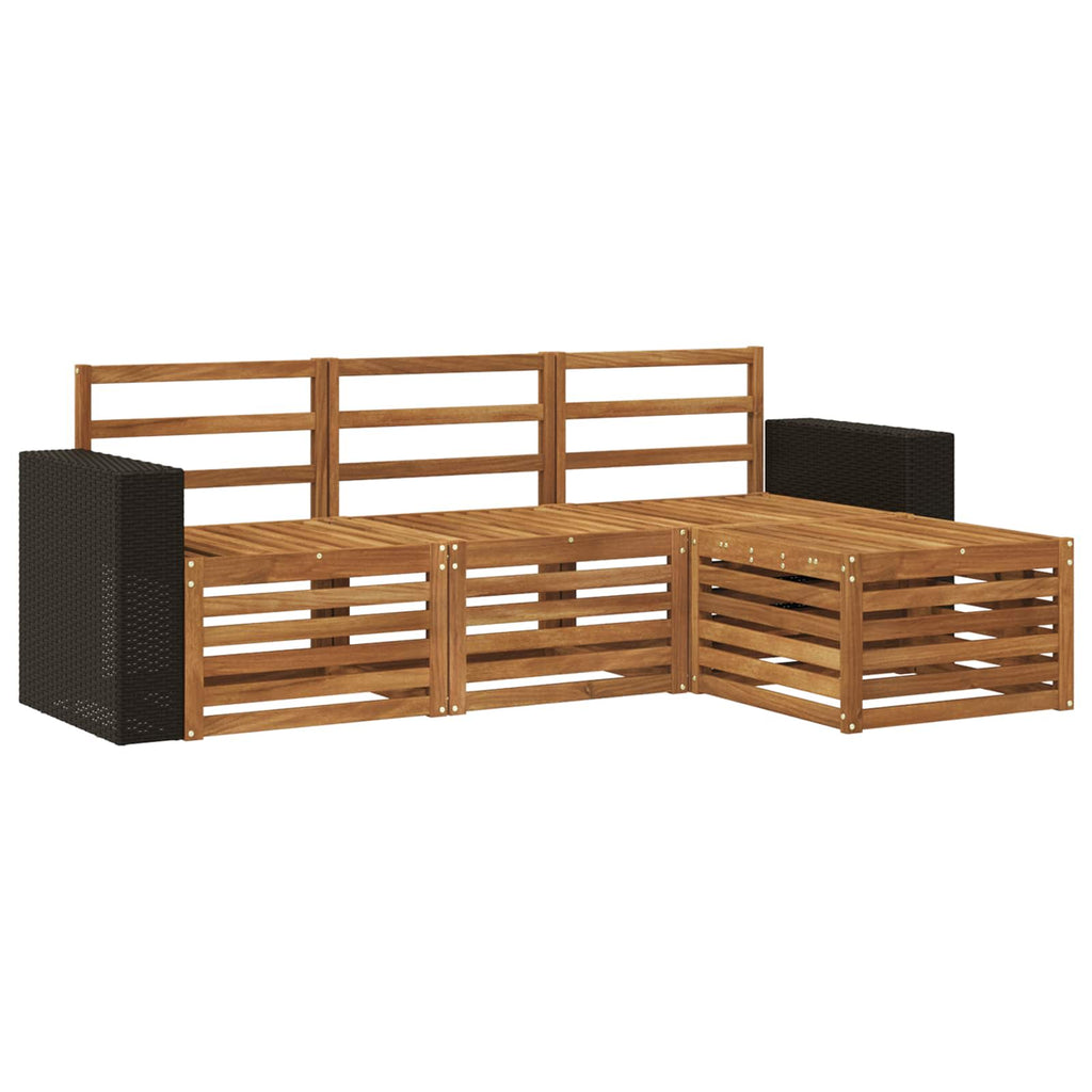 vidaXL Zestaw sof na zewnątrz 4 pcs naturalny