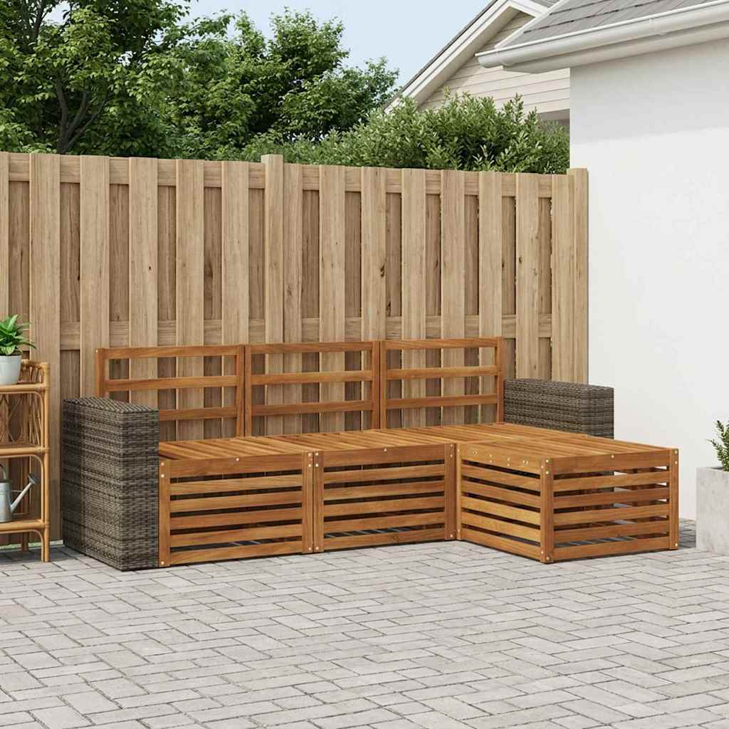 vidaXL Zestaw sof na zewnątrz 4 pcs naturalny