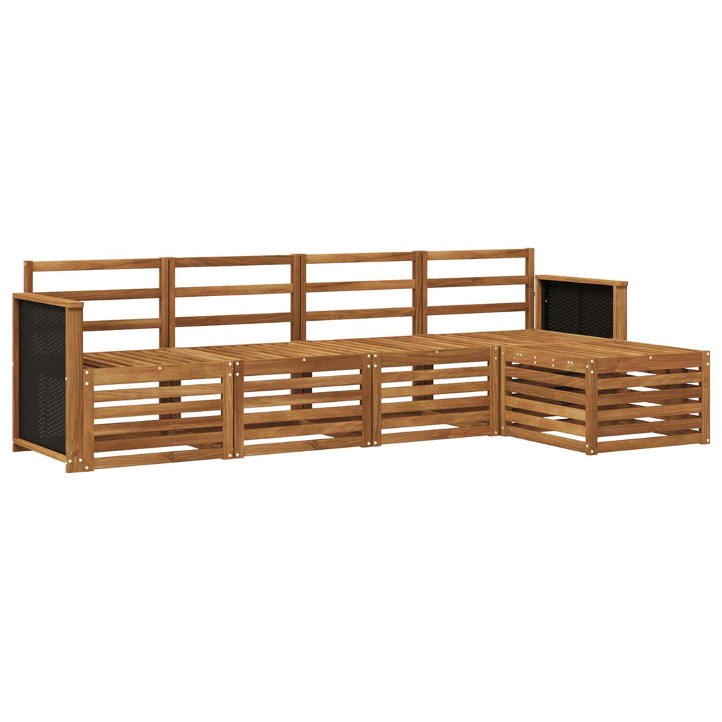 vidaXL Zestaw sof na zewnątrz 5 pcs naturalny