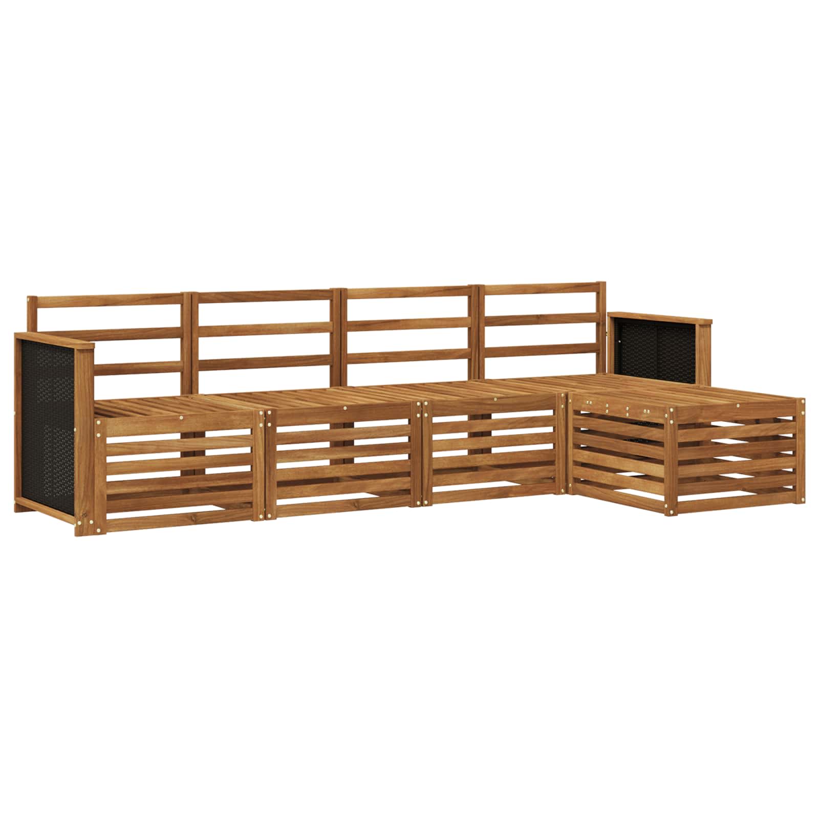 vidaXL Zestaw sof na zewnątrz 5 pcs naturalny