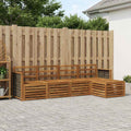vidaXL Zestaw sof na zewnątrz 5 pcs naturalny