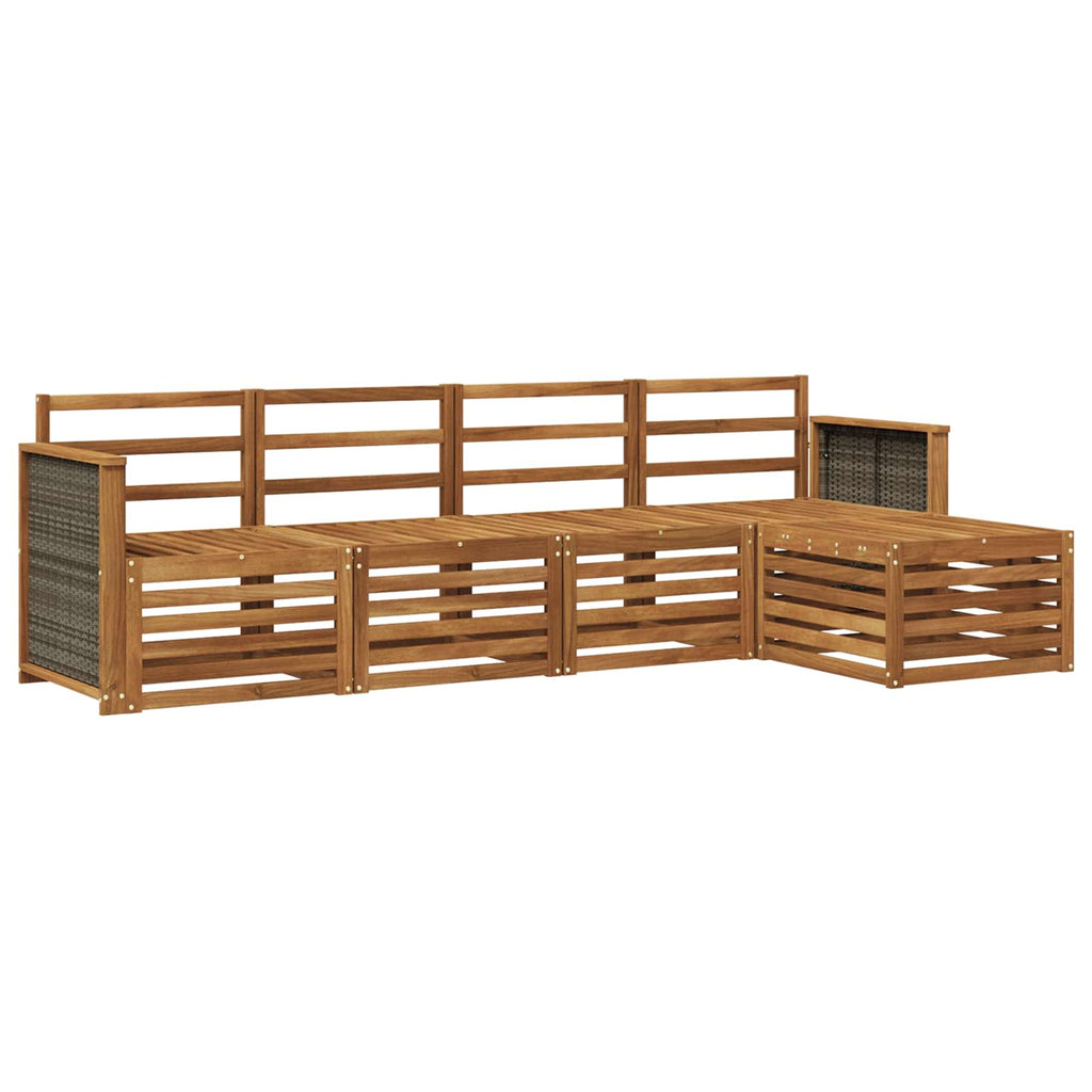 vidaXL Zestaw sof na zewnątrz 5 pcs naturalny