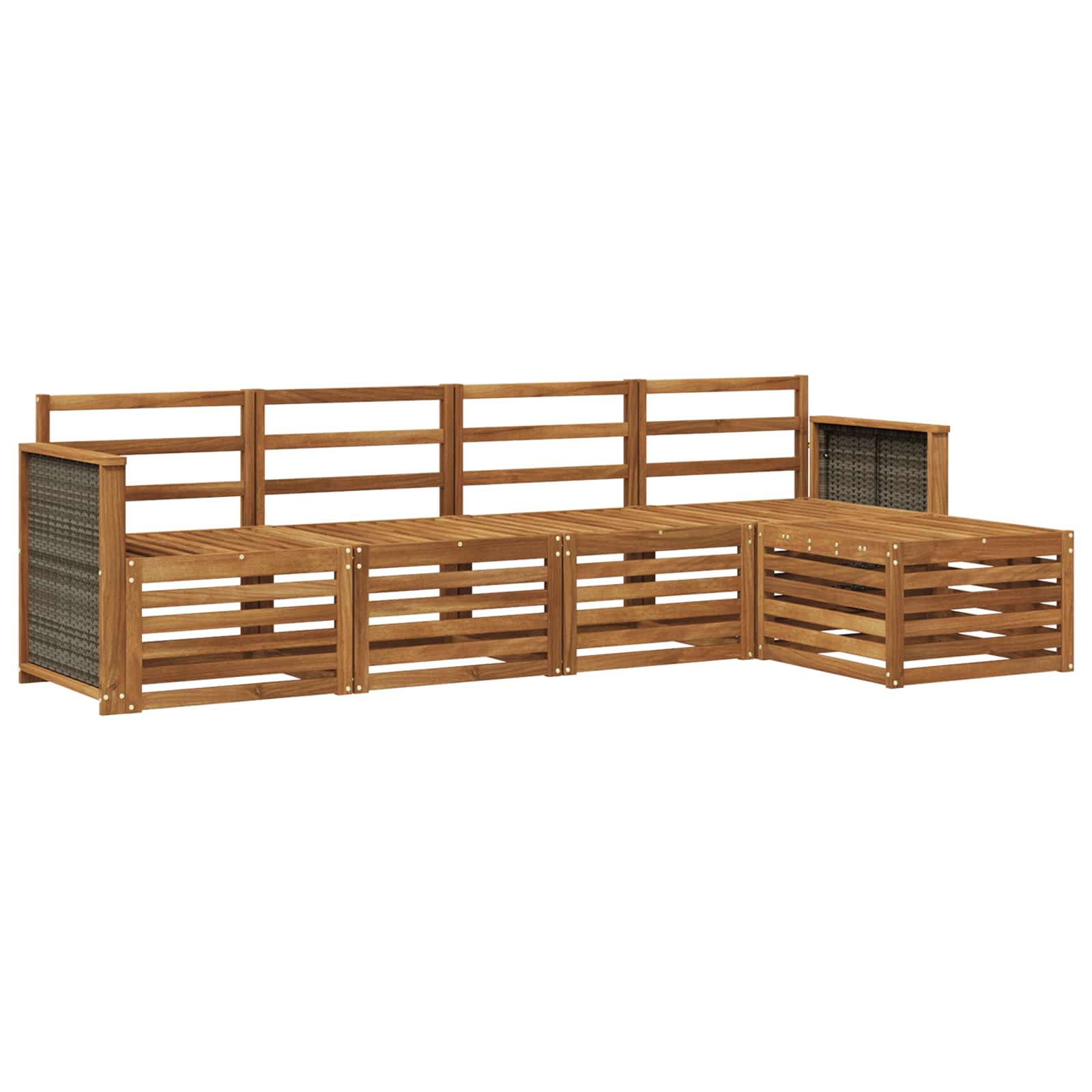 vidaXL Zestaw sof na zewnątrz 5 pcs naturalny