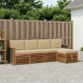 vidaXL Zestaw sof na zewnątrz z poduszką 5 pcs Naturalny i Beżowy