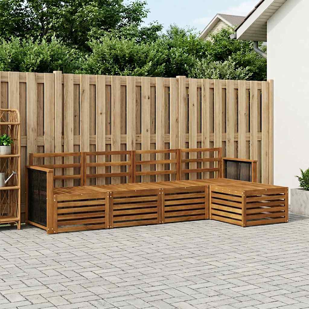 vidaXL Zestaw sof na zewnątrz 5 pcs naturalny