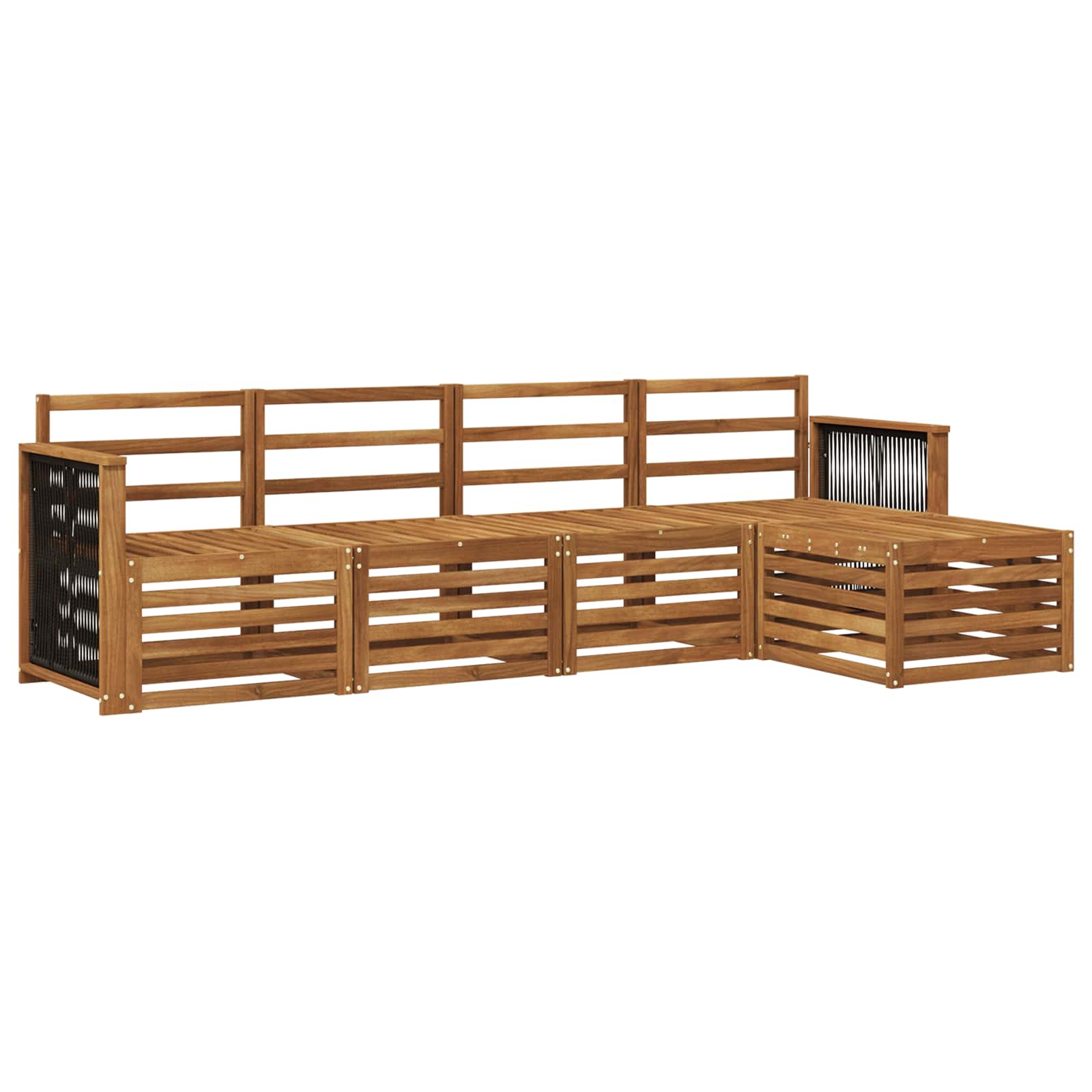 vidaXL Zestaw sof na zewnątrz 5 pcs naturalny