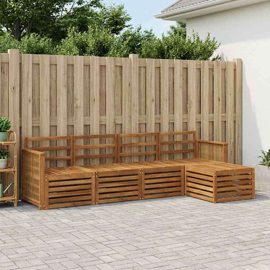 vidaXL Zestaw sof na zewnątrz 5 pcs naturalny