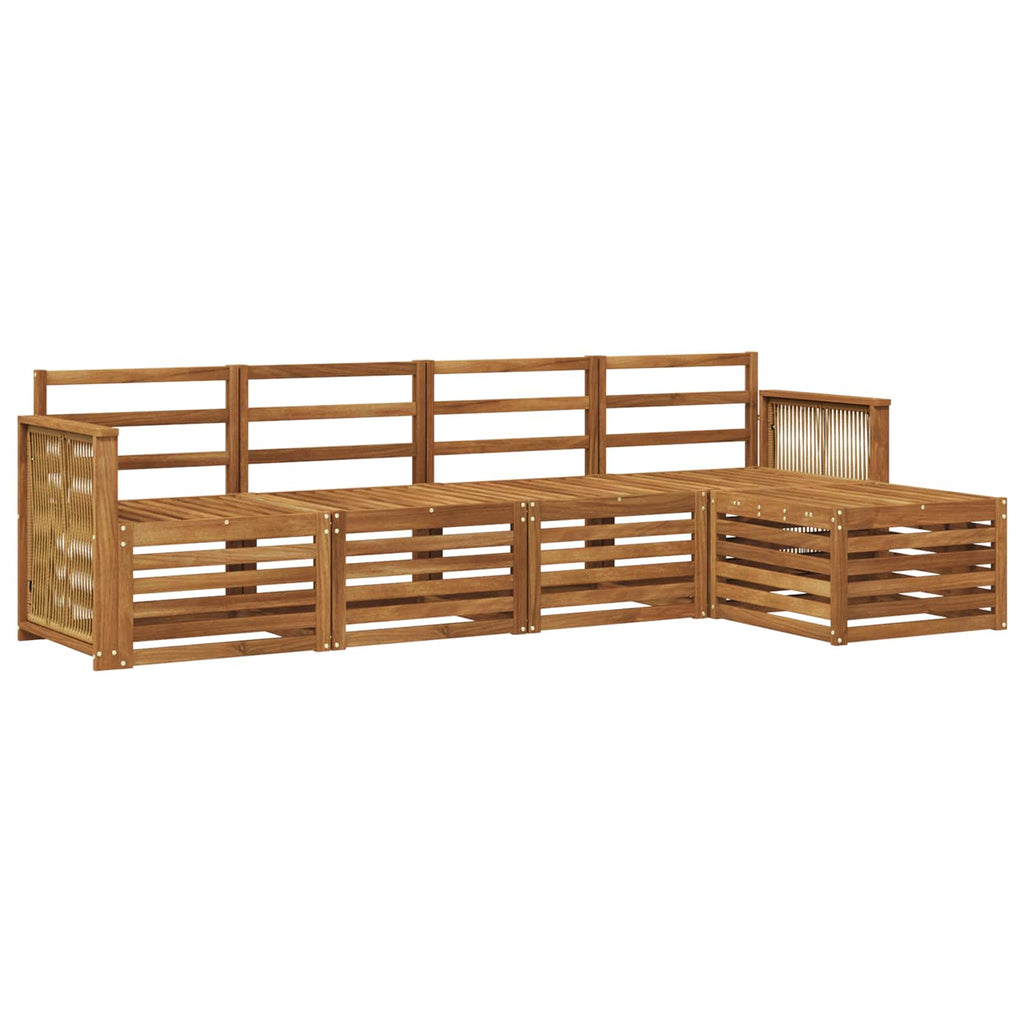 vidaXL Zestaw sof na zewnątrz 5 pcs naturalny
