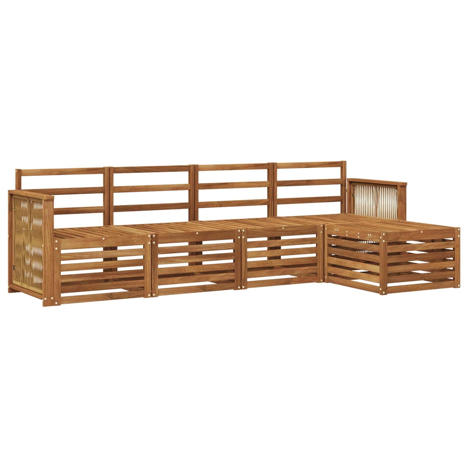 vidaXL Zestaw sof na zewnątrz 5 pcs naturalny