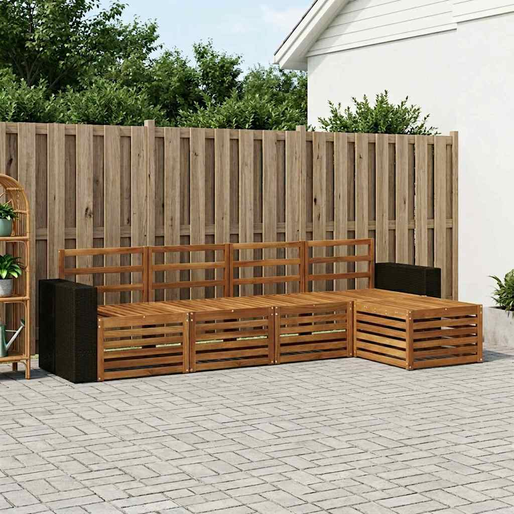 vidaXL Zestaw sof na zewnątrz 5 pcs naturalny