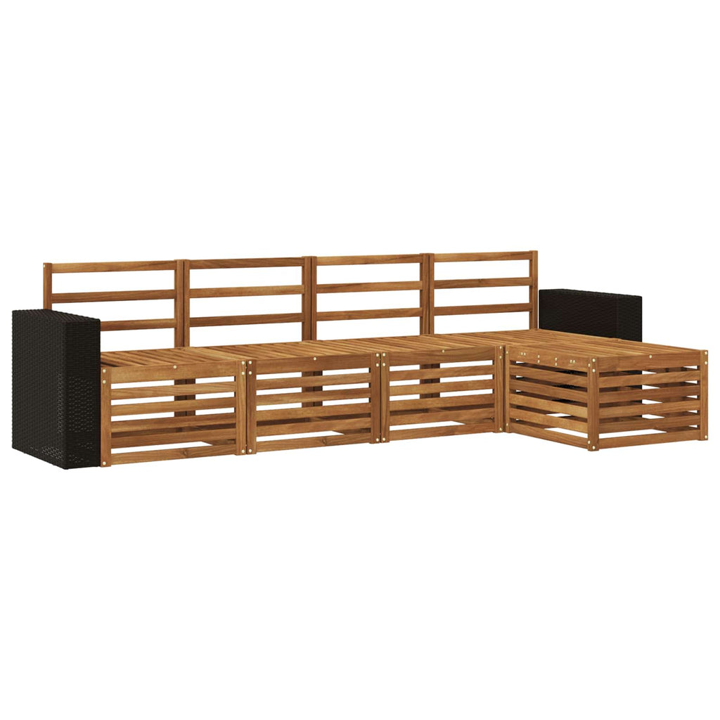 vidaXL Zestaw sof na zewnątrz 5 pcs naturalny
