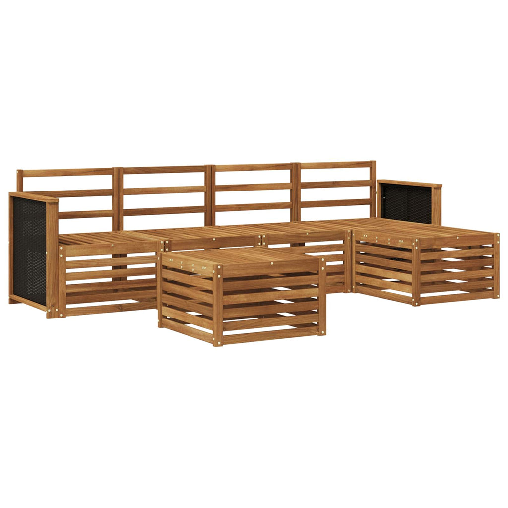 vidaXL Zestaw sof na zewnątrz 6 pcs naturalny