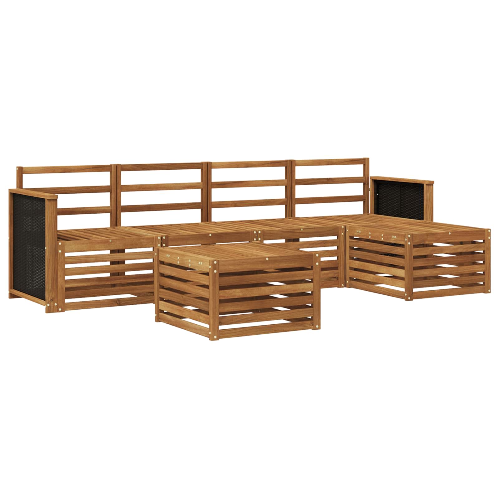 vidaXL Zestaw sof na zewnątrz 6 pcs naturalny