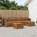 vidaXL Zestaw sof na zewnątrz 6 pcs naturalny