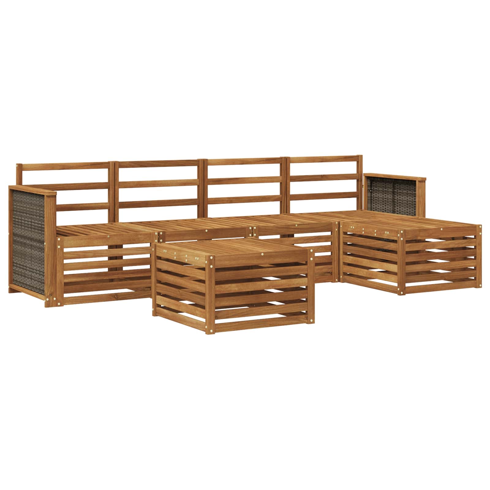 vidaXL Zestaw sof na zewnątrz 6 pcs naturalny
