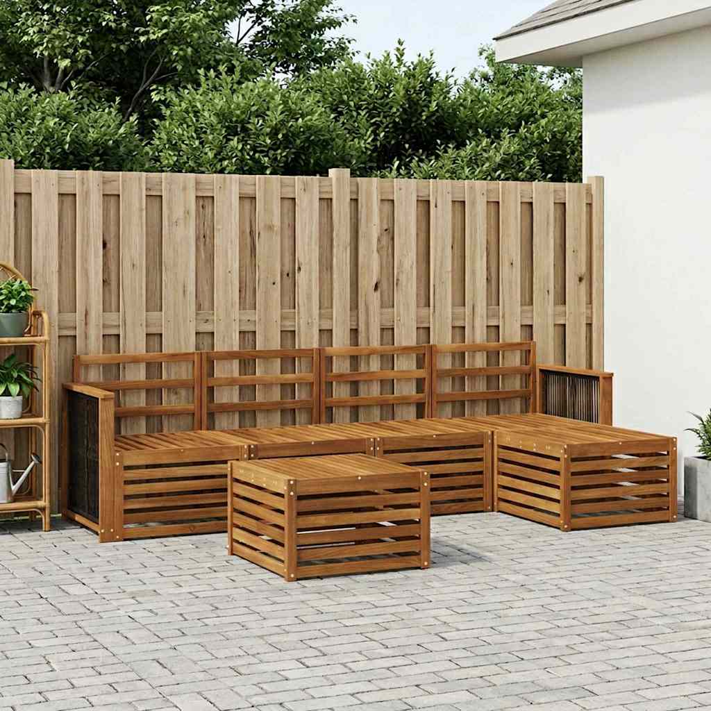 vidaXL Zestaw sof na zewnątrz 6 pcs naturalny