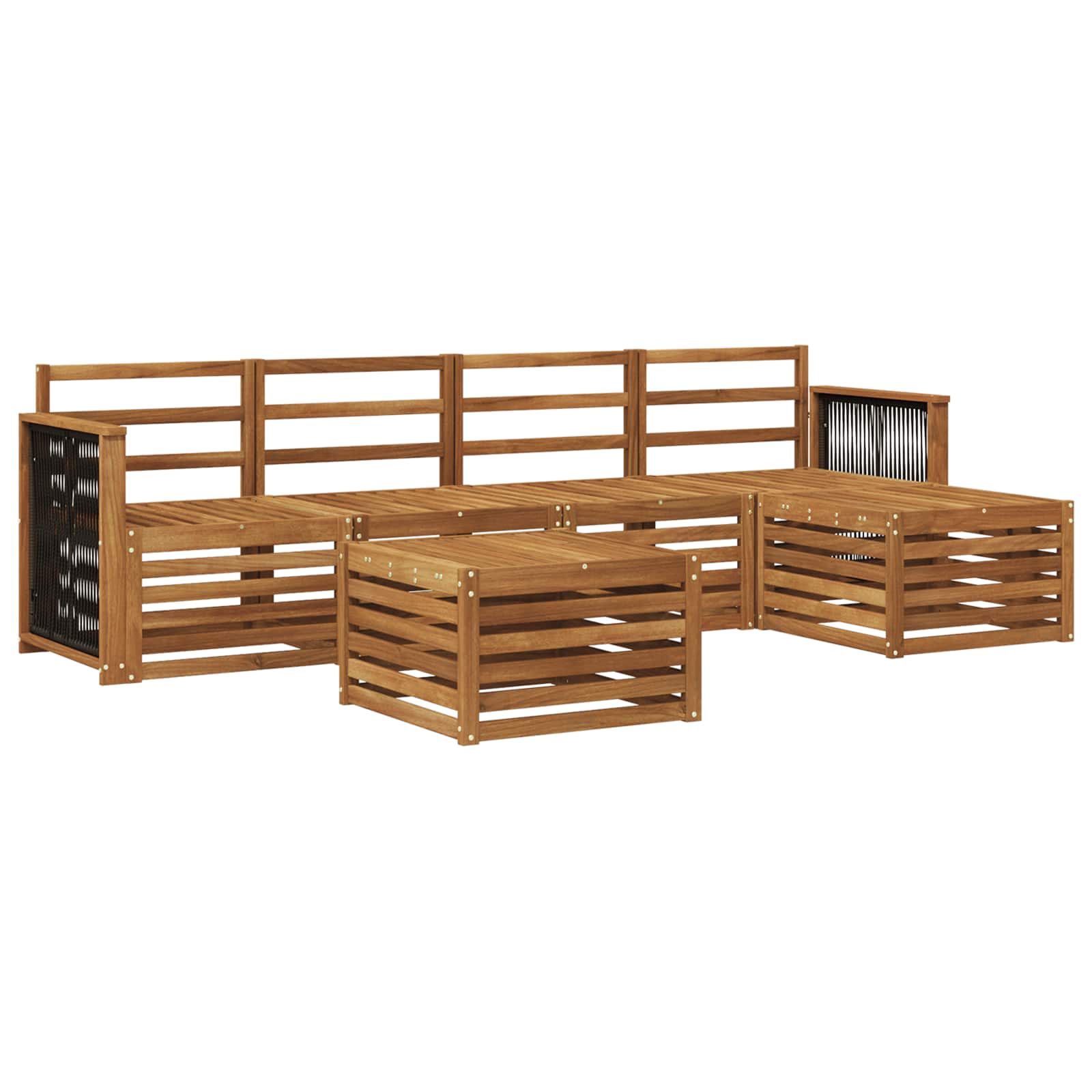 vidaXL Zestaw sof na zewnątrz 6 pcs naturalny