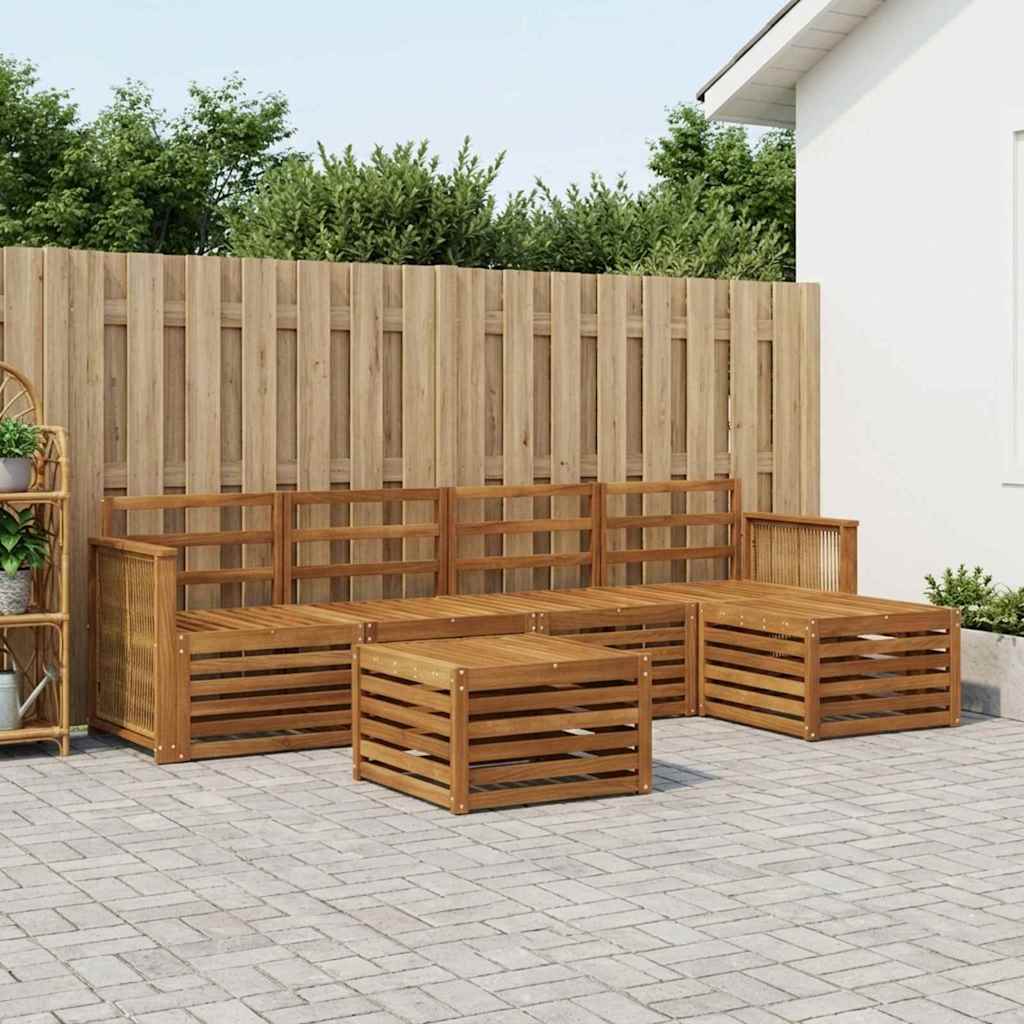 vidaXL Zestaw sof na zewnątrz 6 pcs naturalny