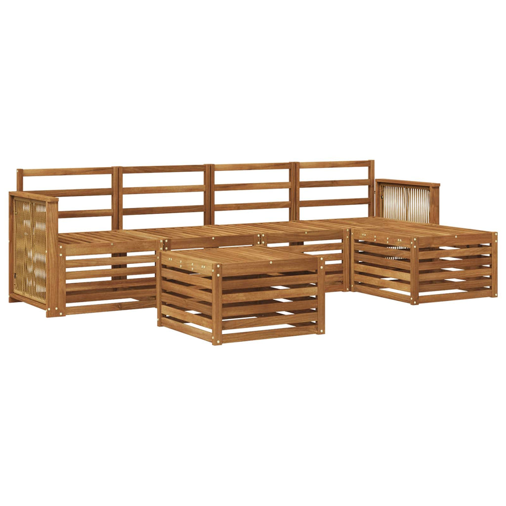 vidaXL Zestaw sof na zewnątrz 6 pcs naturalny