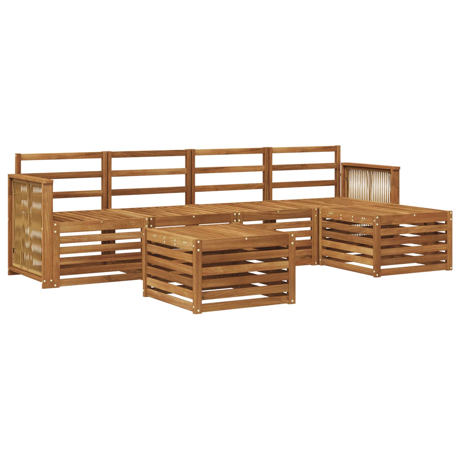 vidaXL Zestaw sof na zewnątrz 6 pcs naturalny