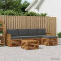 vidaXL Zestaw sof na zewnątrz z poduszką 6 pcs Naturalny i Antracytowy