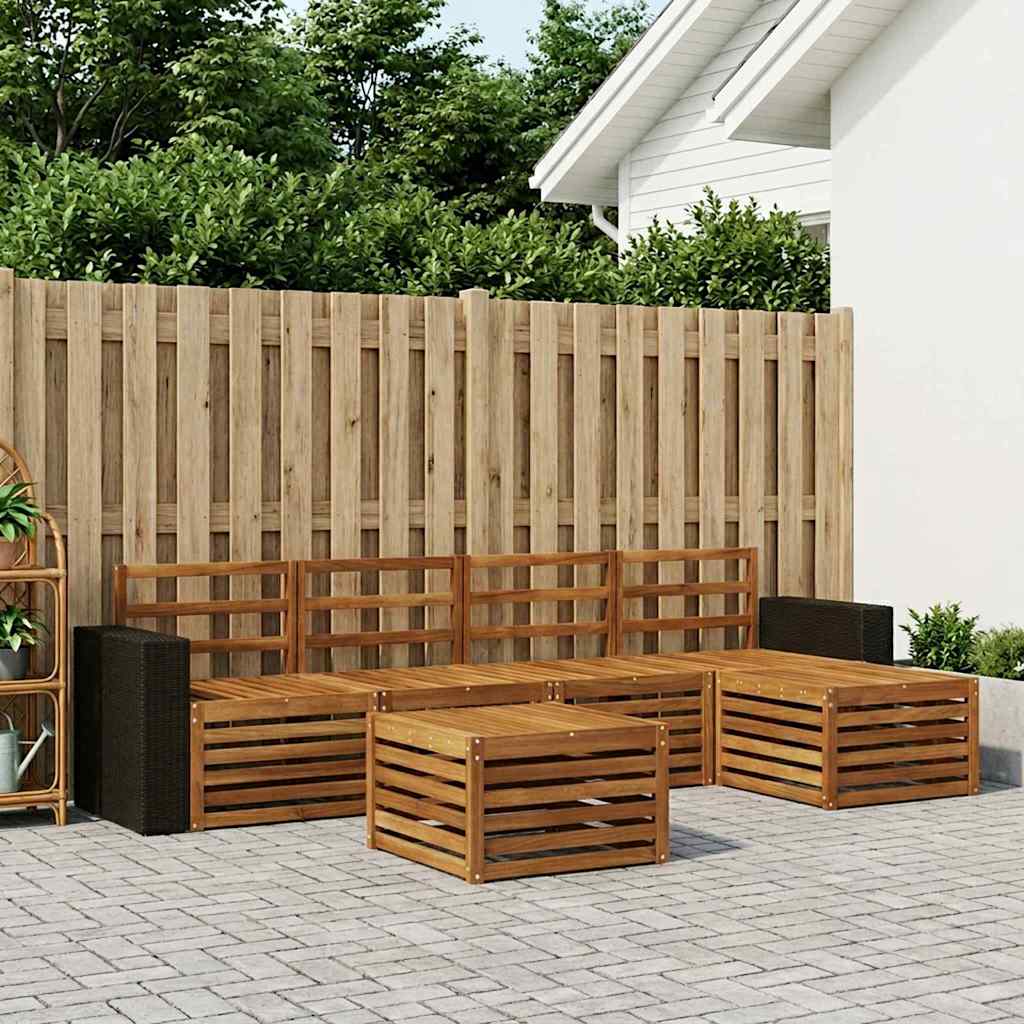 vidaXL Zestaw sof na zewnątrz 6 pcs naturalny