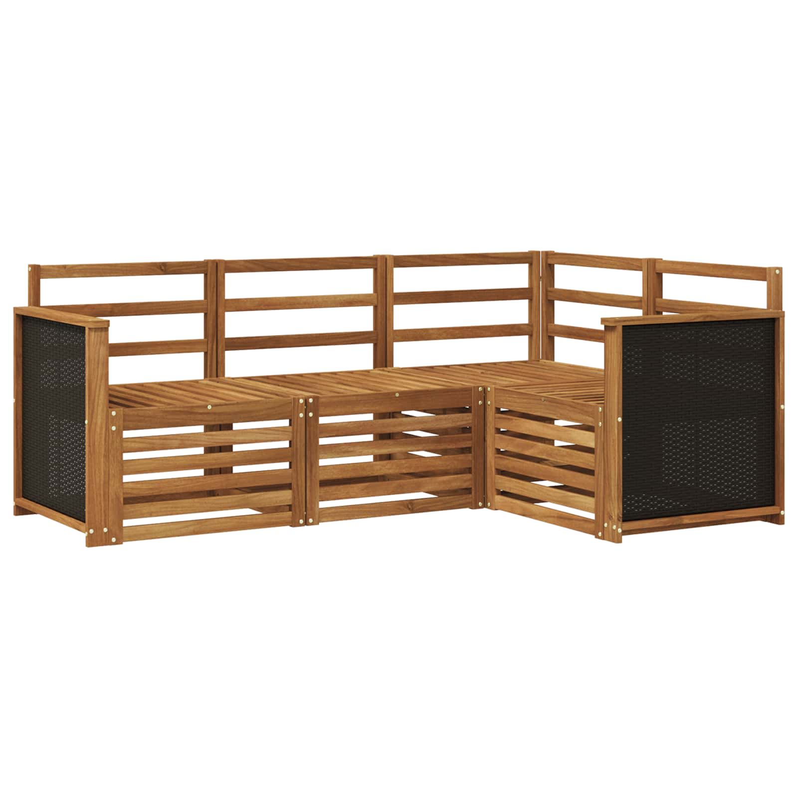 vidaXL Zestawy sof 4 pcs Lite Drewno Akacji