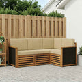 vidaXL Zestawy sof z poduszką 4 pcs Lite Drewno Akacji