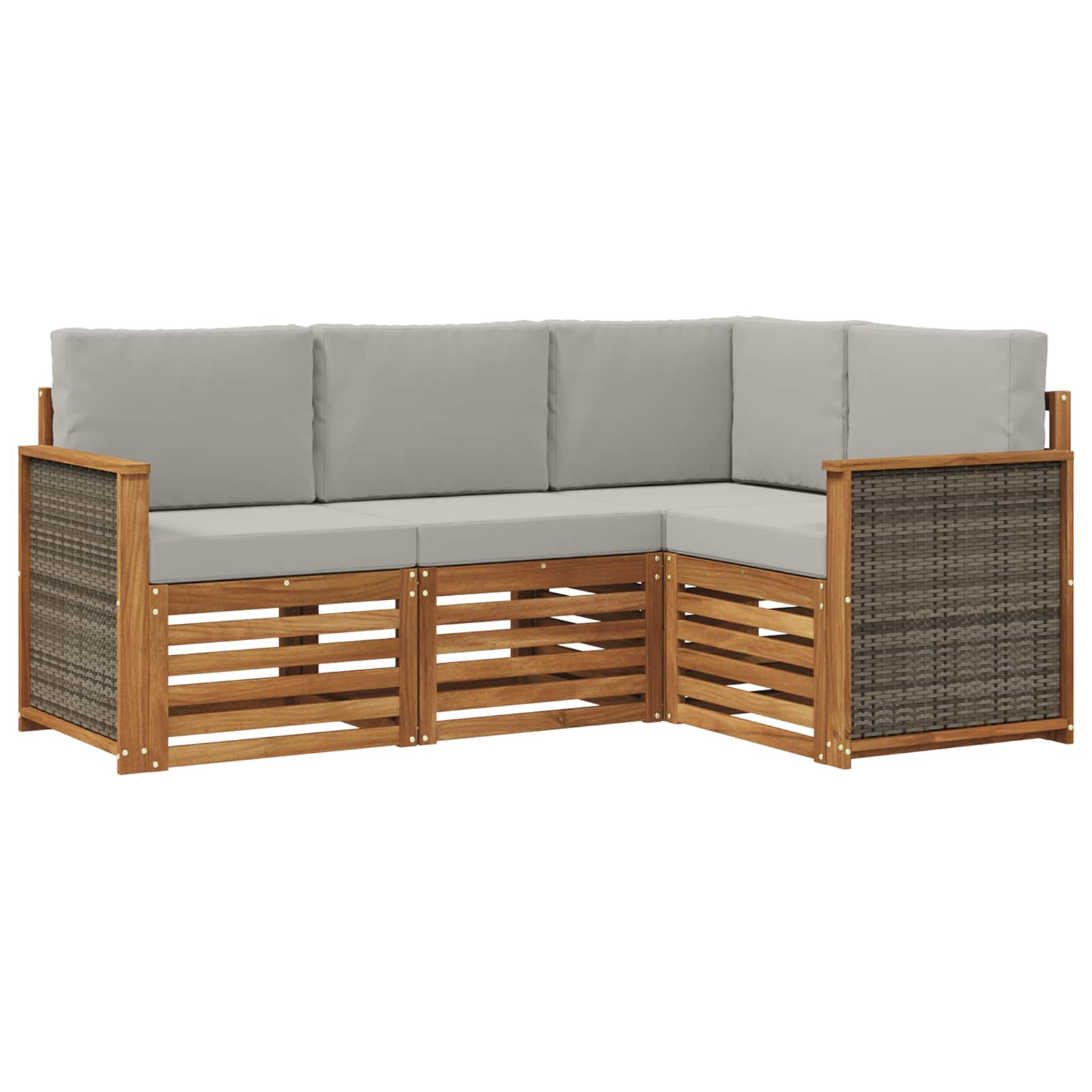 vidaXL Zestawy sof z poduszką 4 pcs Lite Drewno Akacji