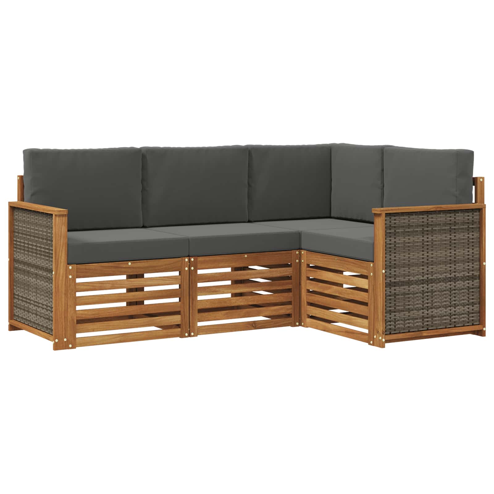 vidaXL Zestawy sof z poduszką 4 pcs Lite Drewno Akacji