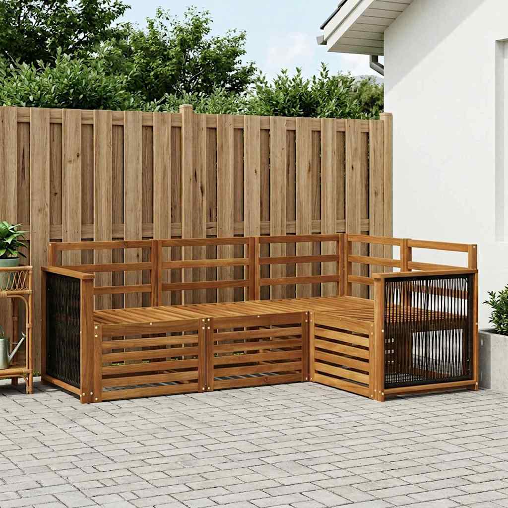 vidaXL Zestawy sof 4 pcs Lite Drewno Akacji