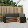 vidaXL Zestawy sof z poduszką 4 pcs Lite Drewno Akacji