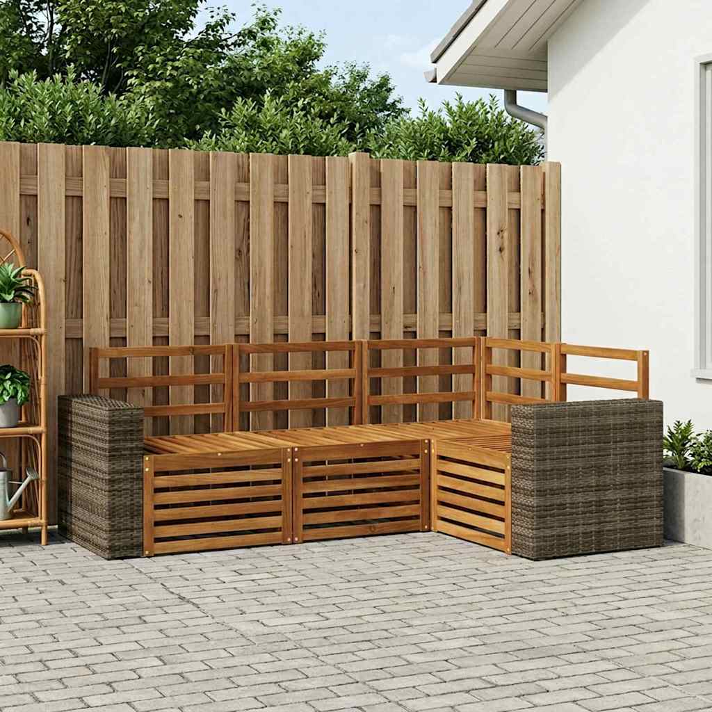 vidaXL Zestawy sof 4 pcs Lite Drewno Akacji