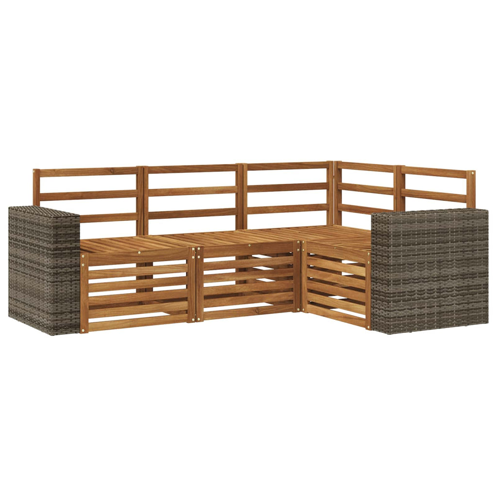 vidaXL Zestawy sof 4 pcs Lite Drewno Akacji