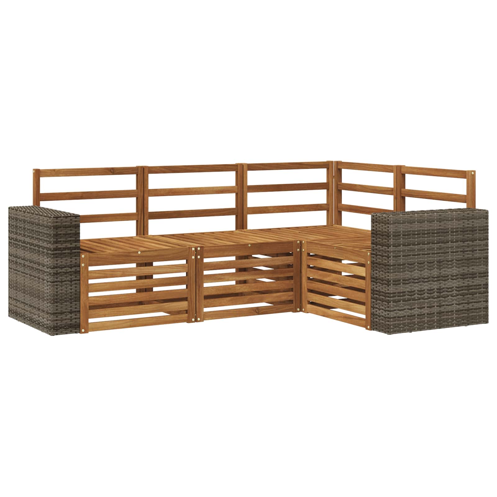 vidaXL Zestawy sof 4 pcs Lite Drewno Akacji