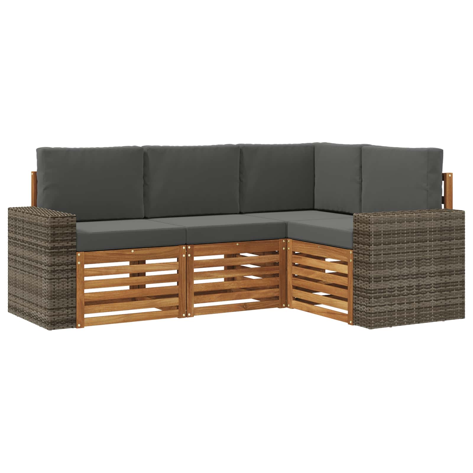 vidaXL Zestawy sof z poduszką 4 pcs Lite Drewno Akacji
