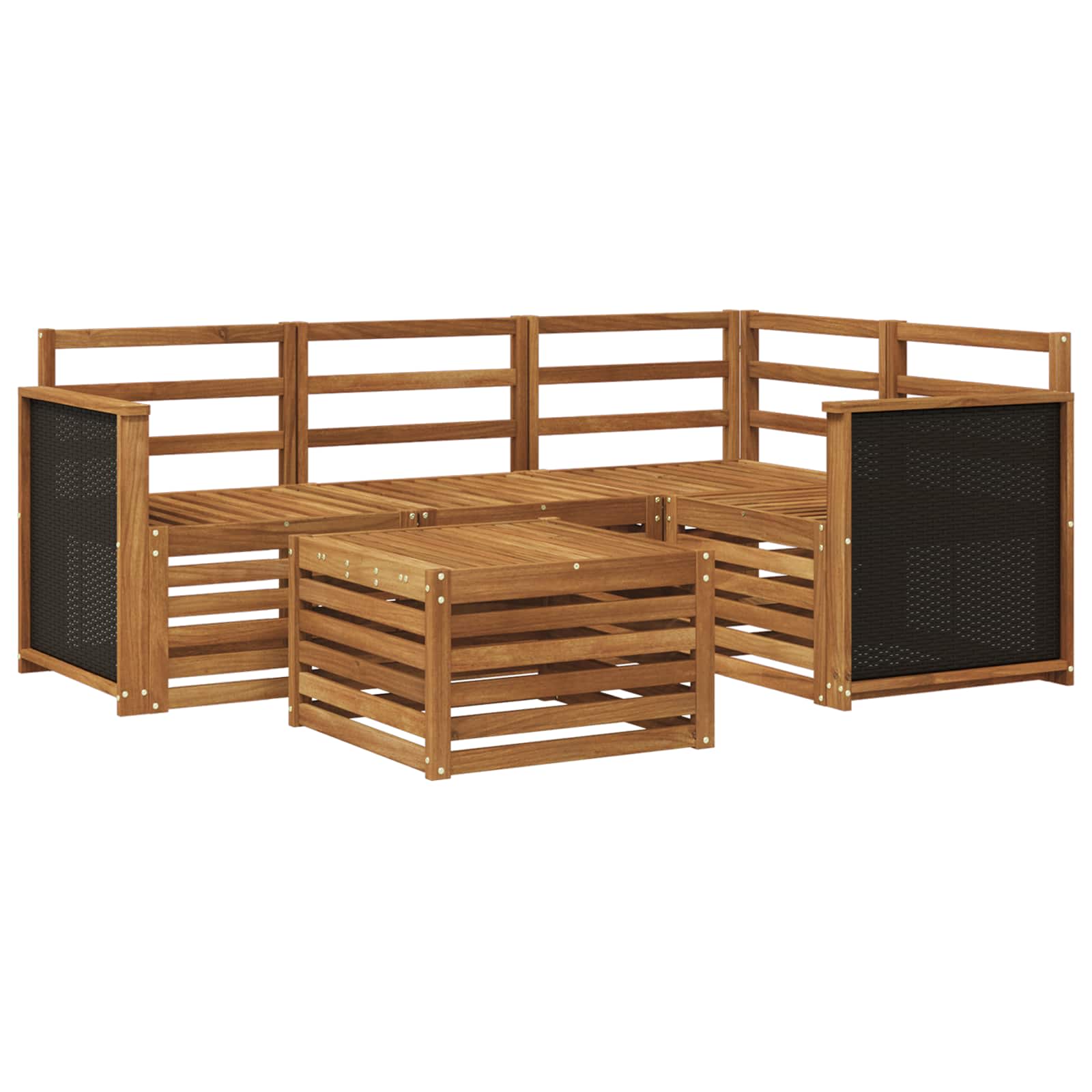 vidaXL Zestaw sof na zewnątrz 5 pcs naturalny 59 x 59 x 37 cm