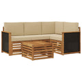 vidaXL Zestaw sof na zewnątrz 5 pcs Naturalny i Beżowy 59 x 59 x 37 cm