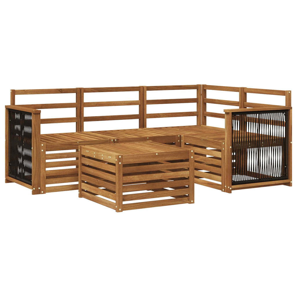 vidaXL Zestaw sof na zewnątrz 5 pcs naturalny 59 x 59 x 37 cm