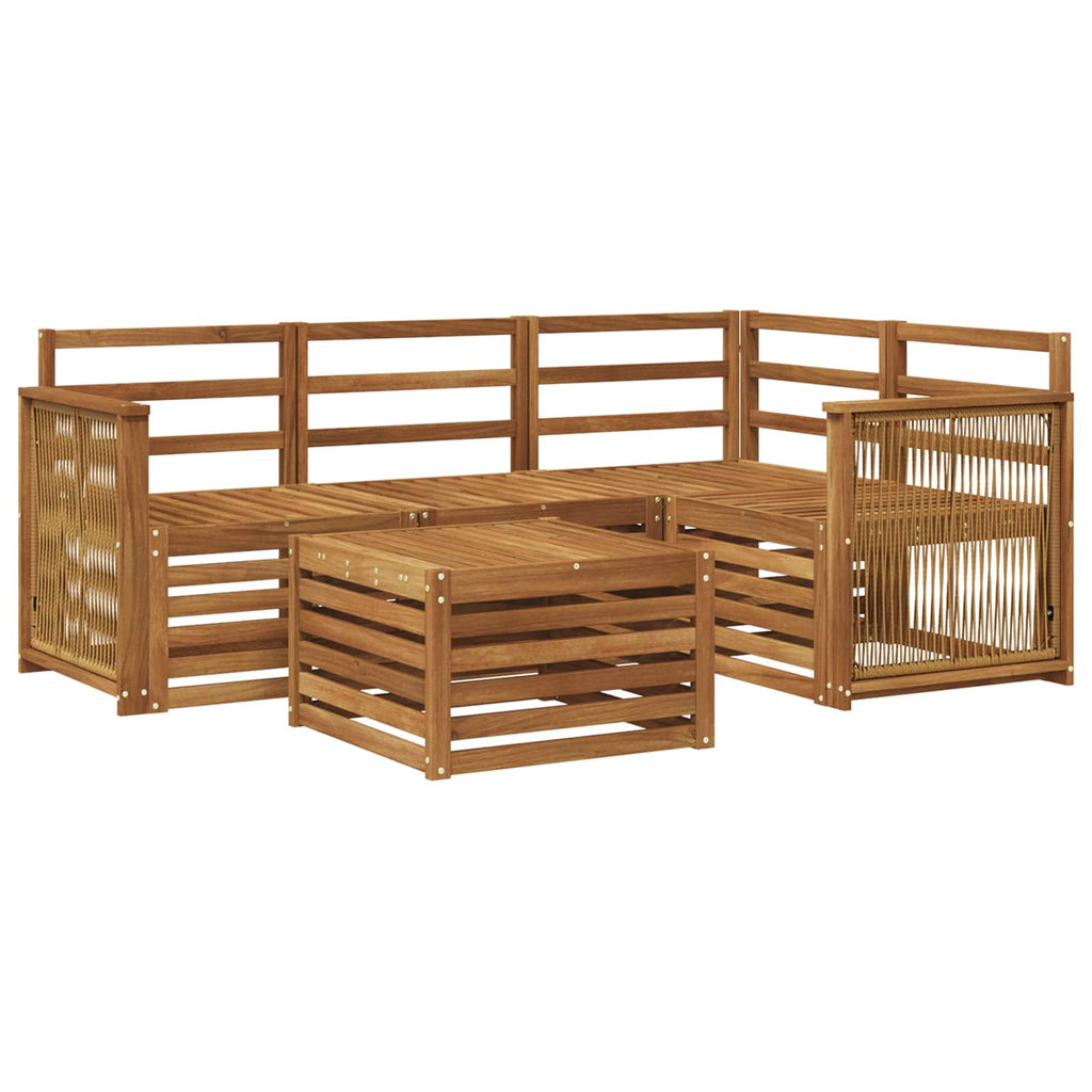 vidaXL Zestaw sof na zewnątrz 5 pcs naturalny 59 x 59 x 37 cm