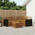 vidaXL Zestaw sof na zewnątrz 5 pcs naturalny 59 x 59 x 37 cm