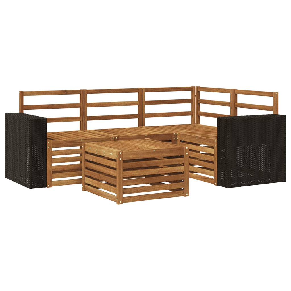 vidaXL Zestaw sof na zewnątrz 5 pcs naturalny 59 x 59 x 37 cm