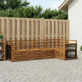 vidaXL Zestaw sofy narożnej 4 pcs naturalny Lite Drewno Akacji