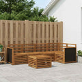 vidaXL Zestaw sofy narożnej 5 pcs naturalny Lite Drewno Akacji
