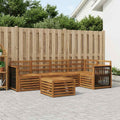 vidaXL Zestaw sofy narożnej 5 pcs naturalny Lite Drewno Akacji