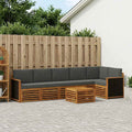vidaXL Zestaw sofy narożnej z poduszką 6 pcs Naturalny i Antracytowy